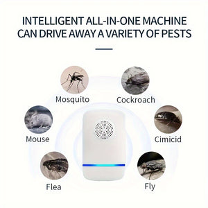 Ultrasonic Pest Repellent Plug-In - Effective Indoor Insect Control For Mosquitoes, Mice, Spiders, Ants, Cockroaches - Child-Safe Sleep Aid