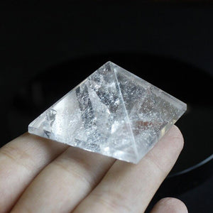 Natural Transparent Quartz Crystal Pyramid Clear Reiki Healing Natural white crystal Pyramid raw stone polishing BB03