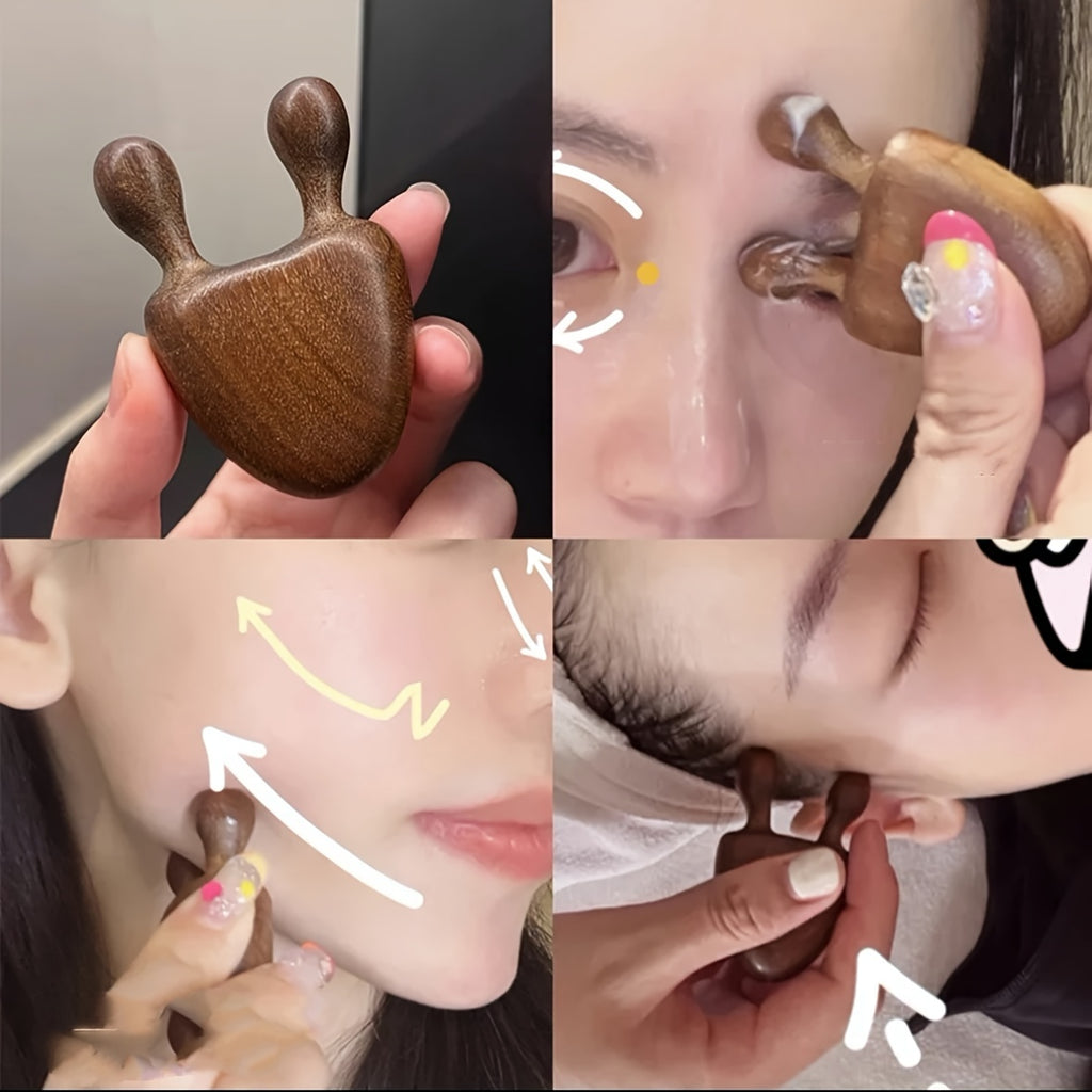Sandalwood Nose & Face Massager - Eye Relief Tool, Battery-Free, Fragrance-Free