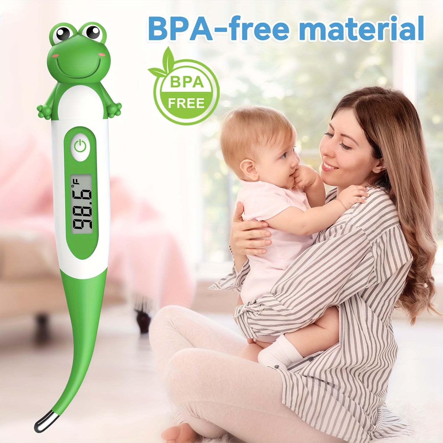 Clinical Digital Baby Thermometer-LCD, Flexible Tip, Accurate Fever Read Rectal Oral & Underarm Use-Oral Thermometer For Infants&Toddlers