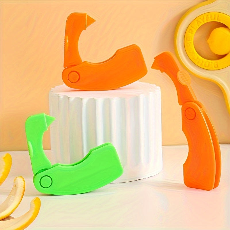 6pcs Creative Orange Peeler with Ring Handle - Easily Peel Oranges, Lemons, and Grapefruits - Kitchen Gadget for Effortless Fruit and Vegeta