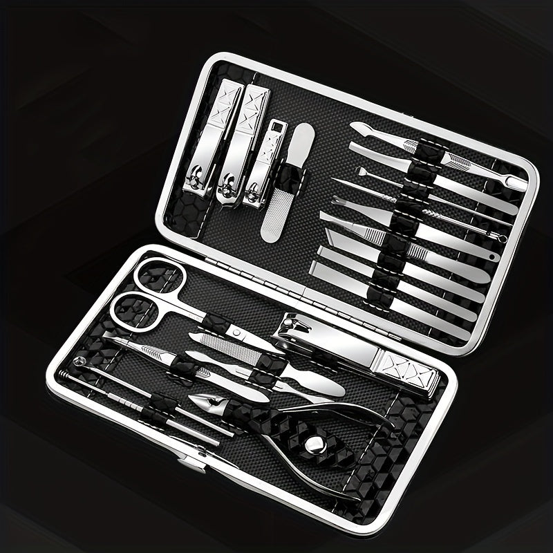 Complete Professional Manicure & Pedicure Set - Nail Clipper, Cutter, Files & More - Perfect for Home & Travel!