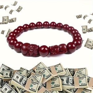 Natural Cinnabar Bracelet Cute Pixiu Bracelet Good Luck Bracelet