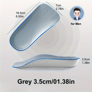 RooRuns 1 pair Boost Your Height with These Arch Support Inner Heightening Insoles - Breathable Sports Shock-absorbing Half Cushion!