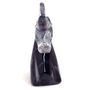 2.36 inch Natural Flourite Crystal Handcrafted Figurine, Healing Energy Carved Ornament Gemstone