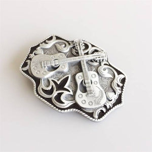 Western Zinc alloy Leather Belt Buckle Guitar Country Music Hot Shape Pattern US Local Shipping