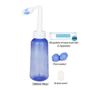 300ml BPA-Free Nasal Irrigation System - 10oz Nasal Wash Bottle with Nasal Wash Salt Packets