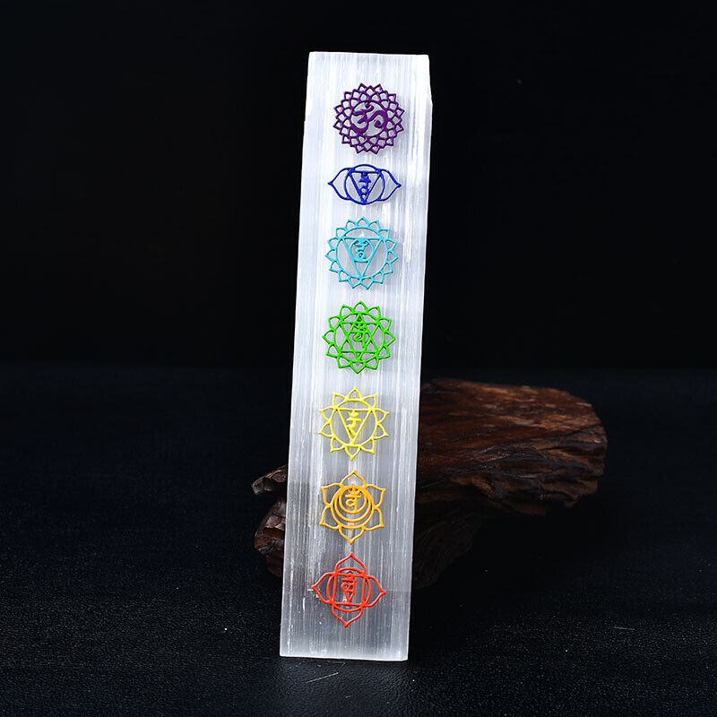 Seven Chakra Gypsum Healing Board Meditation Healing Crystal Decor Gift