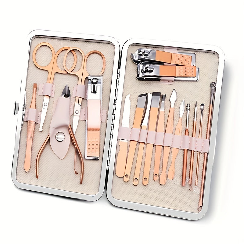 7/10/12/15/18 In 1 Professional Stainless Steel Nail Clipper Pedicure& Manicure Set -  All Purpose Set For Nails Daily And Salon !