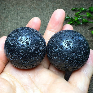 1pc Natural Volcanic Stone Ball Crystal Ball For Home Decoration - Black Natural Quartz Ball 40mm