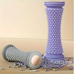 Purple Deep Tissue Foot Massage Roller with Textured Surface & Purple Massage Beads - for, Arch, and Muscle - Perfect for Feet, Legs, and Ha