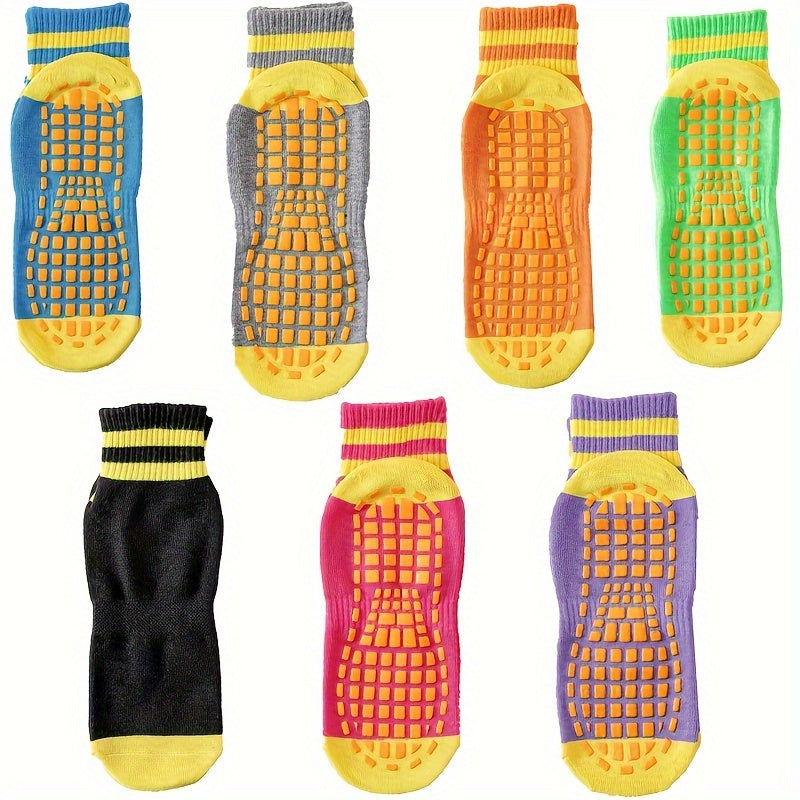 5Paris, Random Style Anti Slip Design, Sports Ankle Socks, Comfortable Grip Socks - Suitable For Sports And Fitness