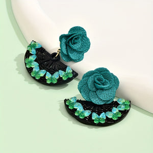 Geometric Scalloped Flower Butterfly Earrings Creative Ear Jewelry For Women Girls