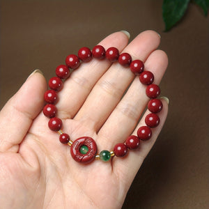 Natural  Cinnabar Bracelet Exorcising Evil And Lucky Good Luck Bracelet