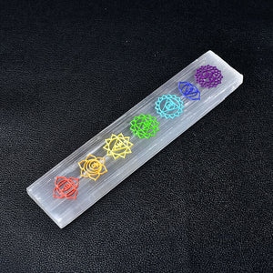 Seven Chakra Gypsum Healing Board Meditation Healing Crystal Decor Gift