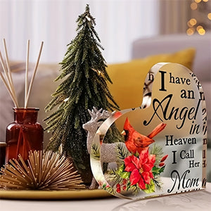 1pc, Red Memorial Cardinal Gift,Condolence Gift, Mom In Heaven Christmas Cardinal Memorial Gifts,Christmas Present,Commemorative Decorative Gif,Remembrance Gifts (Mom),Christmas Gift