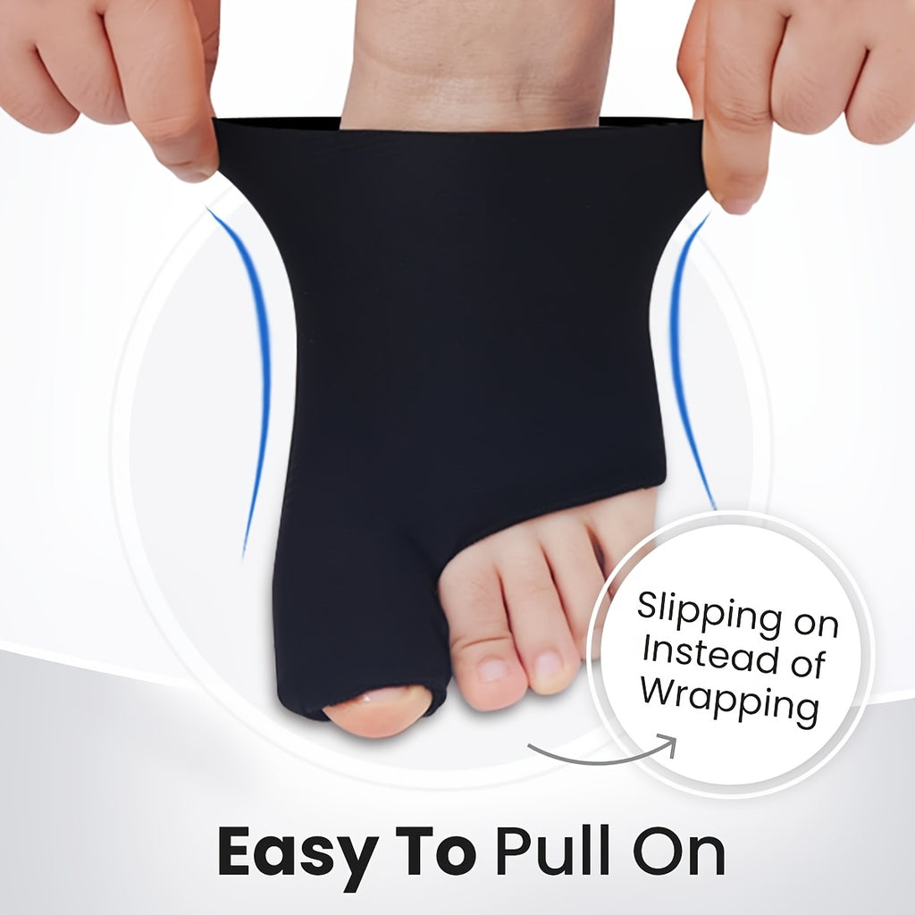 Solid Gel Foot Toe Ice Pack Wrap Big Toe, Toe Ice Packs Gel Hot Cold Compress Thumb Ice Packs, Flexible Reusable Relax Feet Ice Bag (Black), Men And Women Sports Toe Ice Wrap