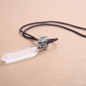 Natural beautiful Necklace Great Clear Crystal Wands Point