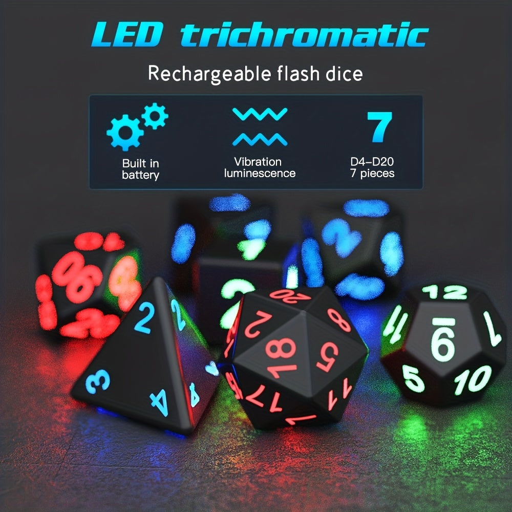 7pcs Per Set Board Game Dice Pixels The Rechargeable Electronic LED Dice