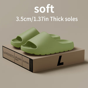 Unisex Soft Slippers, Comfortable Indoor/Outdoor Slide Sandals, Non-slip Textured Design, Stylish Footwear