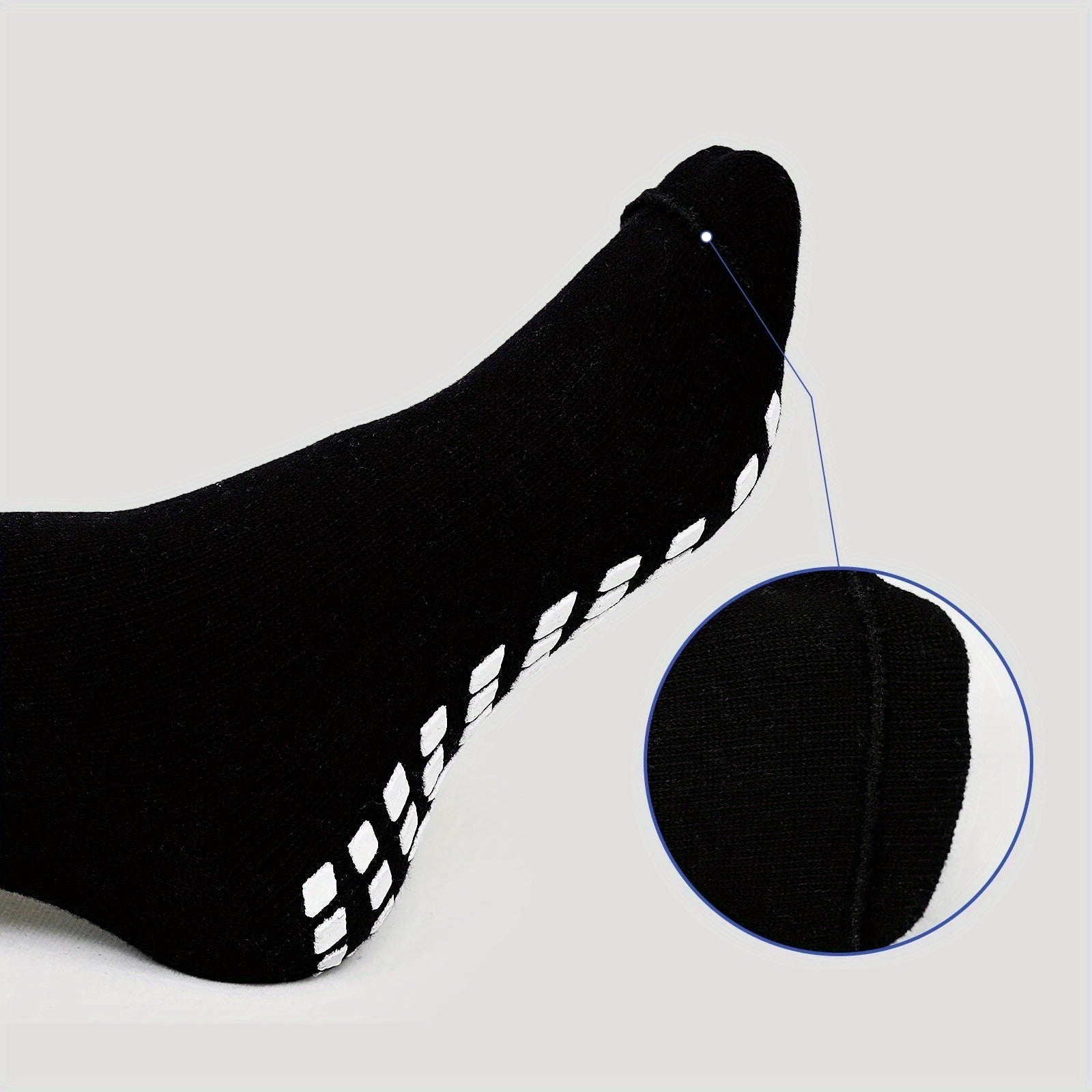 [3 Pairs Diabetic Socks] 3 Pairs Non Slip Diabetic Socks for Men Women, Extra Wide Calf Socks for Swollen Feet, Hospital Socks with Gripper, Size 10-13, White