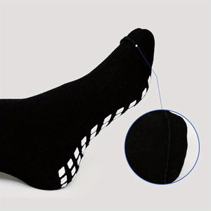 [3 Pairs Diabetic Socks] 3 Pairs Non Slip Diabetic Socks for Men Women, Extra Wide Calf Socks for Swollen Feet, Hospital Socks with Gripper, Size 10-13, White