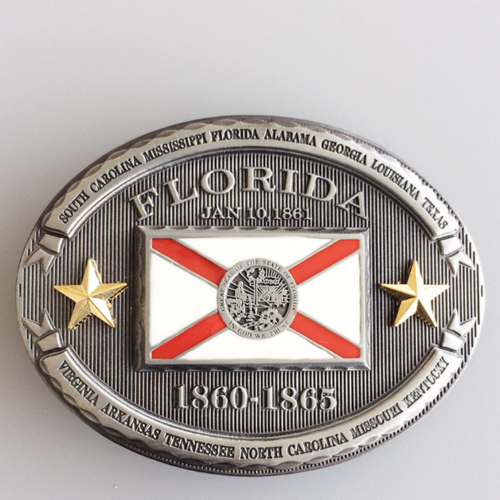 New Vintage Florida Western Oval State Flag Belt Buckle US Local Shipping