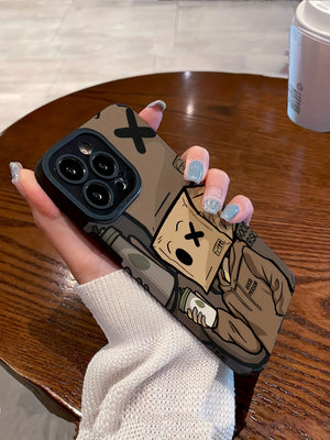 Drink Milk Tea Boy Case Dirty Resistant For IPhone 14/14Plus/14Pro/14ProMax,iPhone 13/13Pro/13ProMax,iPhone 12/12Pro/12ProMax,iPhone 11/11Pr