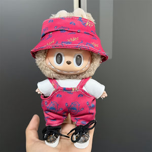 17cm doll clothes in various colors, suspenders and pants suits, DIY doll accessories suitable for Labubu dolls