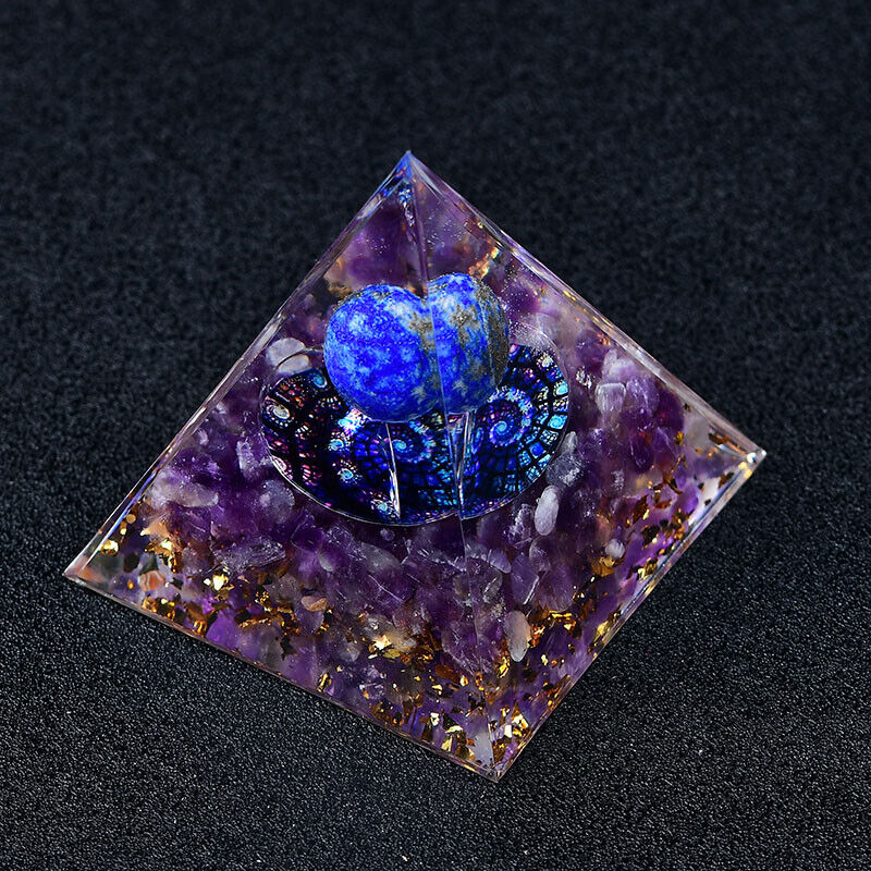 High Vibration Lapis Pyramid Healing Orgone Pyramid EMF Protection Meditation