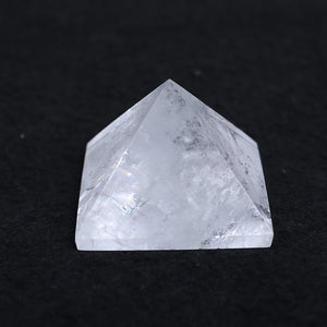 Pyramid-Finest Big Clear Crystal Gemstone 2.36\ Carved Pyramidal Crystal Healing Crafts