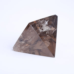 Natural Rock Smoky Quartz Crystal Healing Pyramid