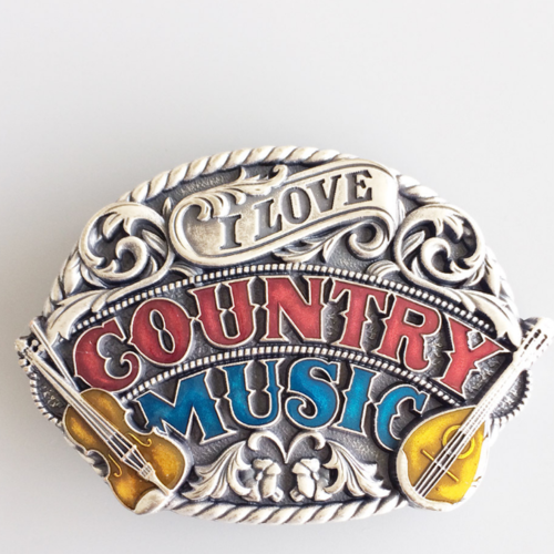 Western Men Zinc alloy Leather Belt Buckle American Country Music Pattern US Local Shipping