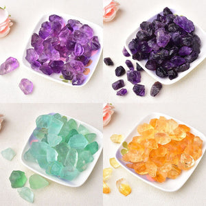 Natural Raw Crystals Stone Minerals Specimen Amethyst Rose Quartz Irregular Shape Rough Rock Stone Healing Aquarium Decoration