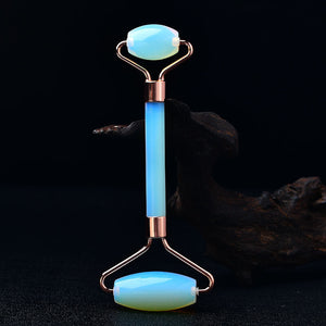 ICE Natural Gemstone Quartz Face Massage Wand Roller Facial SPA Healing Tool