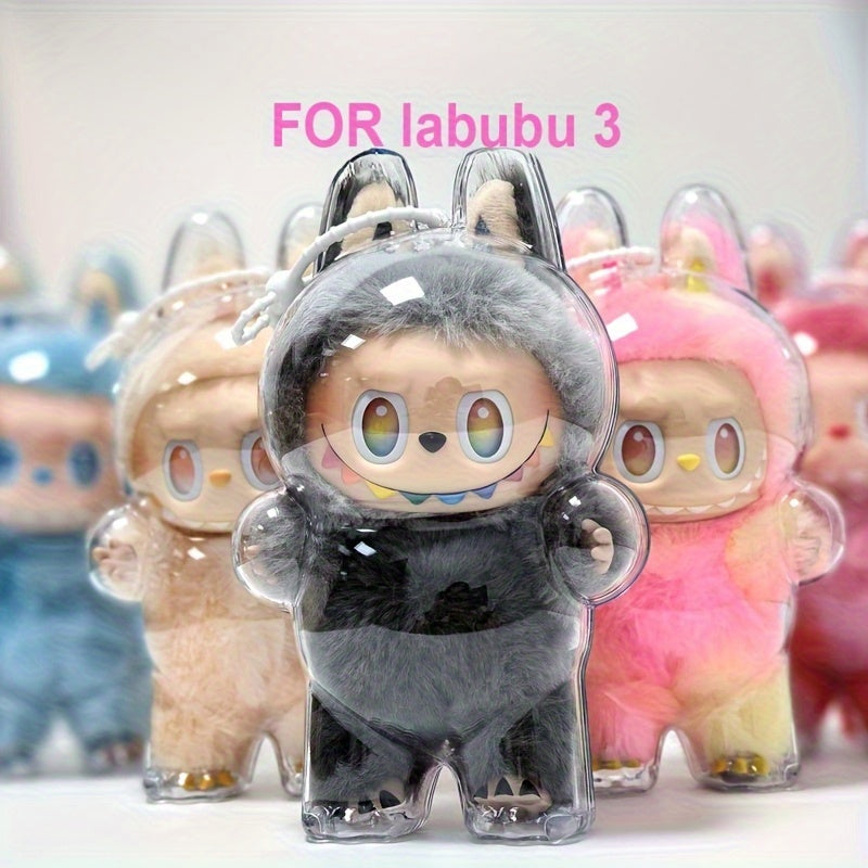 Suitable for all seasons, the LA-BU-BU 3rd generation transparent protective case comes with a clear display box and storage container, making it a creative gift for friends