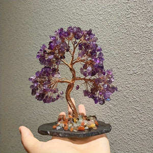 [Amethyst Crystal Tree] Natural Amethyst Crystal Tree - Wealth Tree Life Tree - Suitable for Home Decoration Gifts Exquisite Crystal Decorations