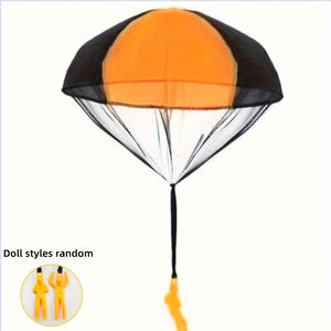 1Pc Set Tangle Parachute Figures Hand Throw Soliders Square Outdoor  Flying Toys