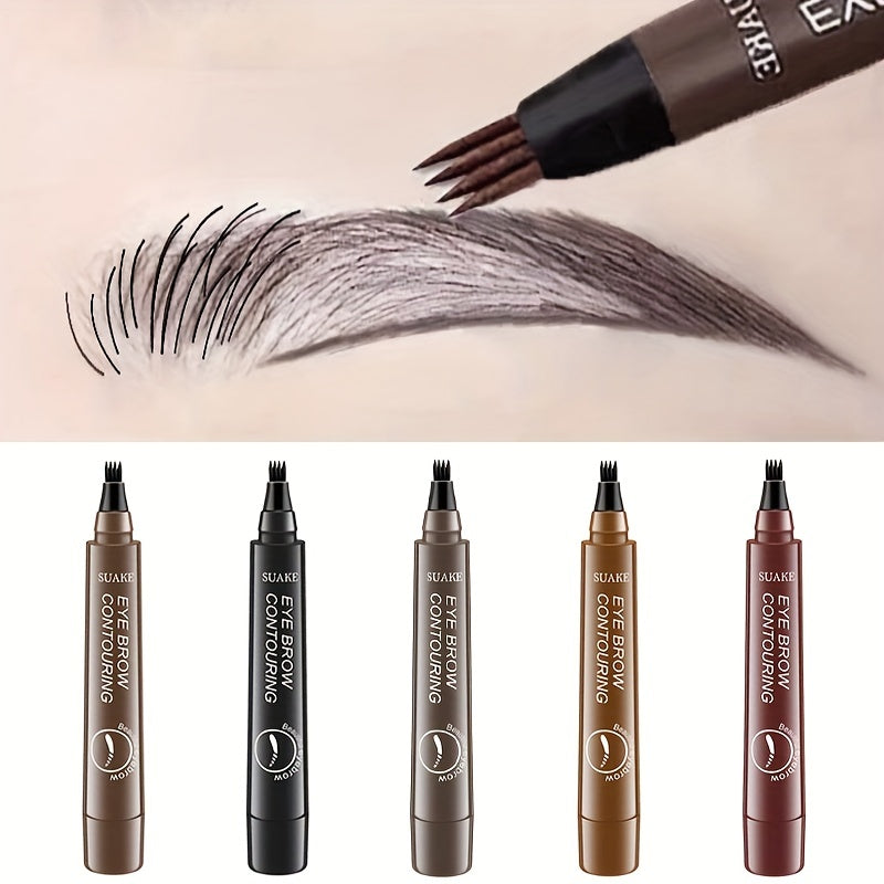 Flawless Waterproof Eyebrow Pen: Microblading Precision, 5 Shades, Natural & Long-Lasting Look, Suitable for All Skin Types