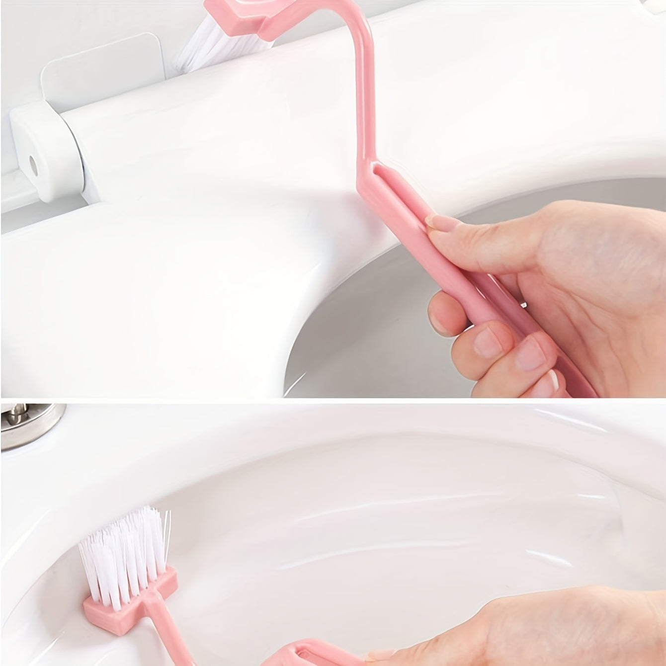 1pc V-shaped Toilet Brush, Small Toilet Brush, No Dead Corner Cleaning Brush, The Household Bathroom Artifact, Can Turn The Toilet Elbow To