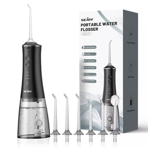 1800mAh Water Flosser, Cordless Water Dental Flosser, 9 Jet Tips 5 Modes 11.83oz, Portable Rechargeable Oral Irrigator For Home Travel