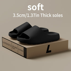 Unisex Soft Slippers, Comfortable Indoor/Outdoor Slide Sandals, Non-slip Textured Design, Stylish Footwear