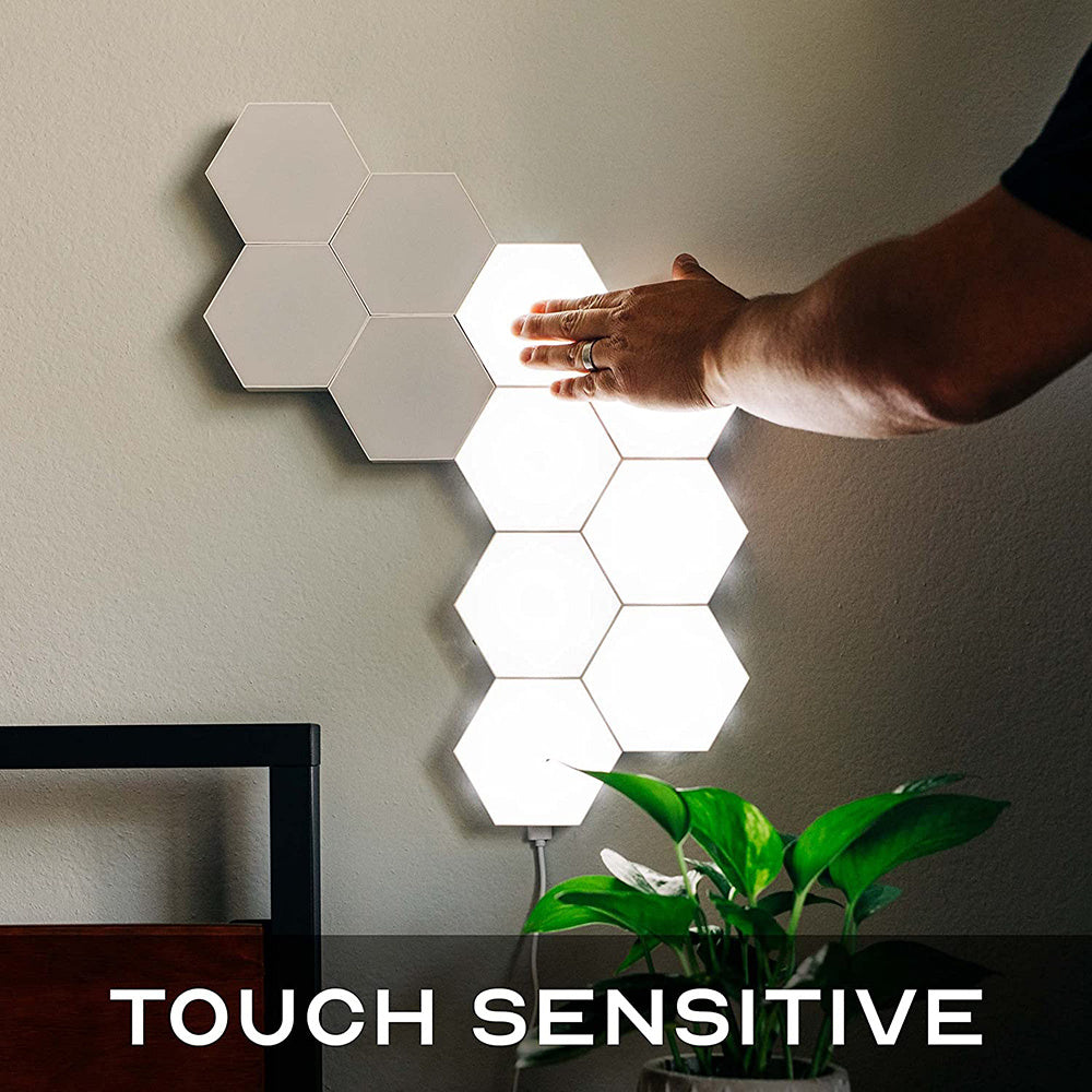 1pc Geometric Module DIY Assembly Night Light, RGB Hexagonal Wall Light, Tactile Night Light