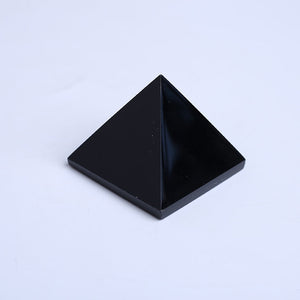 Pyramid-Finest Big Black Obsidian Crystal Pyramid Gemstone 1.77\ Carved Pyramidal Crystal Healing Crafts