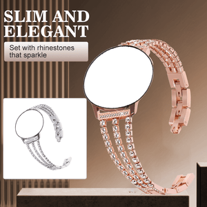 GIROUETTE Rhinestones 22mm 20mm Bands For Samsung Galaxy 3 Active 2 40 44mm Gear S2 S3 Metal Bracelet GT 2 42 Metal Bracelet, Replacement Compatible Smartwatch, Traditional Watch, Compatible Samsung Watch，20mm 22mm Bracelet Wristband Strap Band For Women