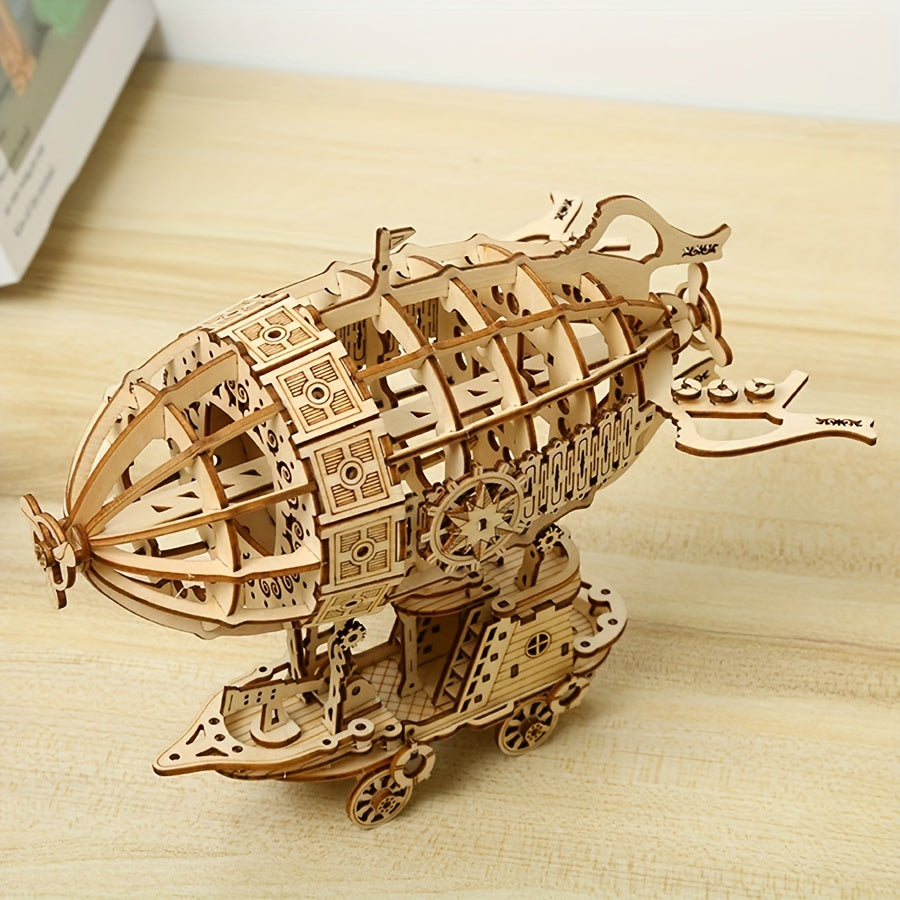 3D Wooden Puzzle Airship Model Kits For Adults Model Building Kit  Brain Teaser For Adults To Build Hand Craft Mechanical