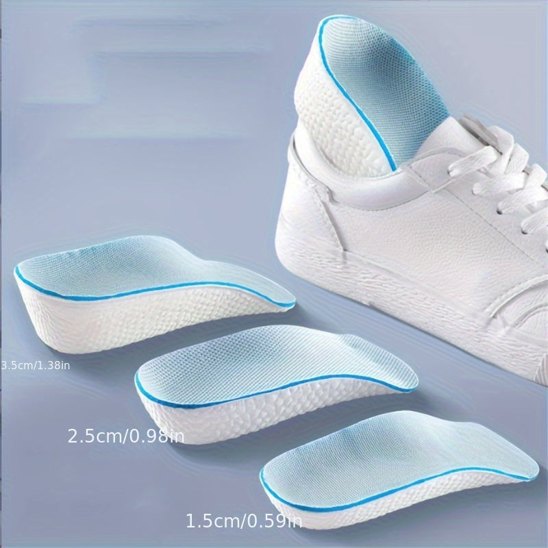 RooRuns 1 pair Boost Your Height with These Arch Support Inner Heightening Insoles - Breathable Sports Shock-absorbing Half Cushion!