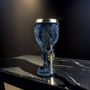 1pc, 7oz (200ml) Dragon Sword Cup, Medieval Dragon Wine Glass, Stainless Steel Champagne Glass, Gothic Dragon Sword Goblet, For Scotch Bourb