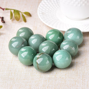 1PC Natural Crystal Ball Rose Quartz Tigers Eye Aventurine Stone Healing Quartz Beautiful Ball Home Decoration Free Wooden Frame