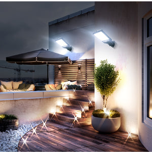 Solar LED Garden Light 2200W: Motion-Sensing, Waterproof, with Remote Control and Easy Installation